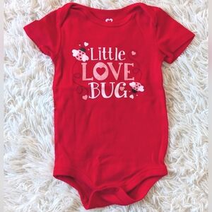 Topsville red short sleeve onsie size 24 months